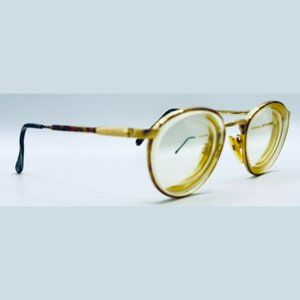 Vintage Luxottica 402 Pink & Gold Oval Sunglasses Frames Only